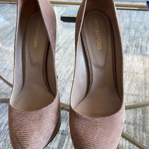 Sergio Rossi Taupe platform high heel pump Sz 39